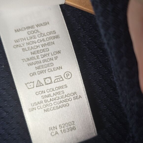 Liz Claiborne Textured Navy Blue Cropped Blazer Classic Waist Length Size 14 - Picture 7 of 16